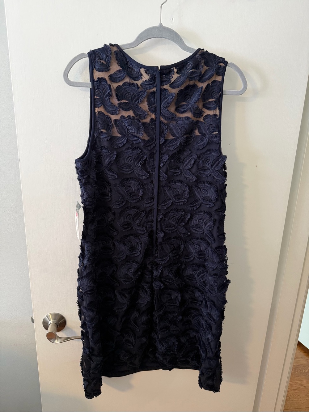 Lauren Ralph Lauren Navy Lace Appliqué Dress 16 NWT Wedding Guest MOB Midi - Picture 6 of 6